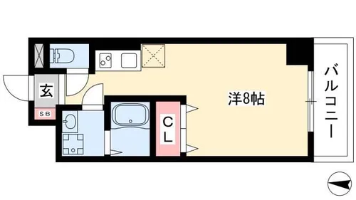 サン・名駅太閤ビル【1003号室】の間取り