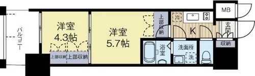 ORIENTBLDNO86クロスゲートタワー【8階】の間取り