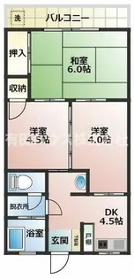 マンション雑賀屋【6号室】の間取り