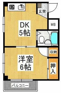 タツミハイツ【2階】の間取り