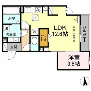 ドリーム庄内通【1階】の間取り