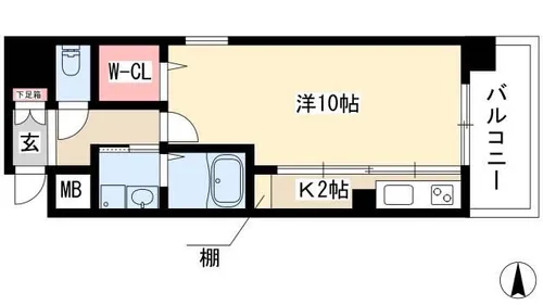 グランシャリオ栄【203号室】の間取り