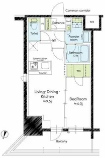 クレストコート靱公園 THE CLASS【3階】の間取り