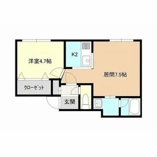 ツインズ南8条伍番館【3階】の間取り