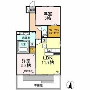 メゾンローズ【1階】の間取り