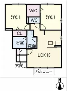 セントシャローム【1階】の間取り