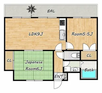 メゾンコトブキ新森【3階】の間取り