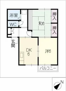 コーポラス新町北東【2階】の間取り