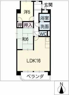 カルチェード石田【3階】の間取り