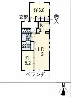 Cube kifune【2階】の間取り
