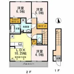 セジュール藤塚【2階】の間取り