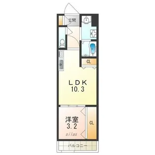 ステラウッド古市Ⅱ【1階】の間取り