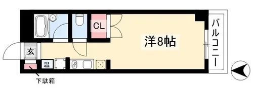 ヴァンヴェール名古屋【2階】の間取り