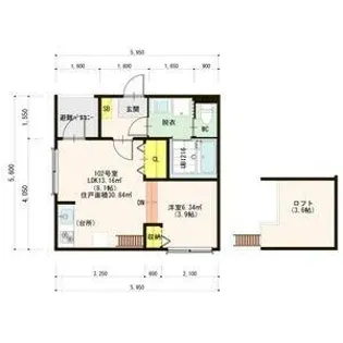 ハーモニーテラス上石川町Ⅴ【1階】の間取り