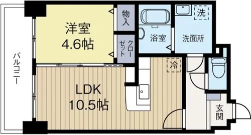 ルセレクト山王【6階】の間取り