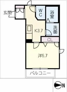 メゾン安藤【1階】の間取り