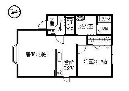 サンシティハイツ【2-B号室】の間取り