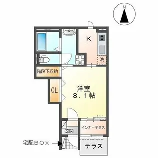 ブルーデイジー【1階】の間取り