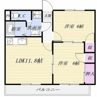 メゾンラフィネ【402号室】の間取り