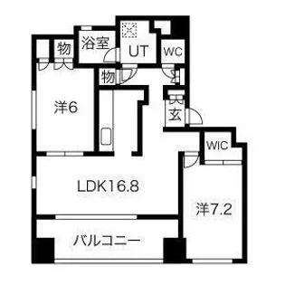 パシフィックコンフィート丸の内【401号室】の間取り