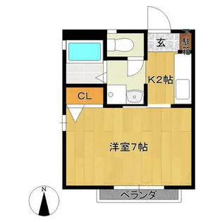 クレール東新【2階】の間取り