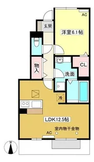 エミグランド竹島【1階】の間取り