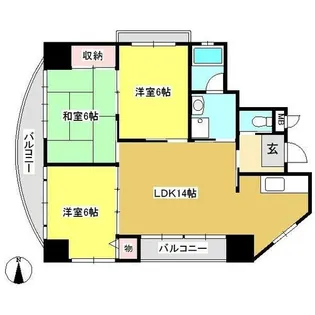 ユトリロ駅南【3階】の間取り