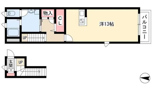 ロリエ宮東【1階】の間取り