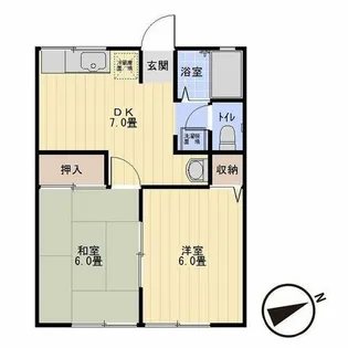 クレオ【205号室】の間取り