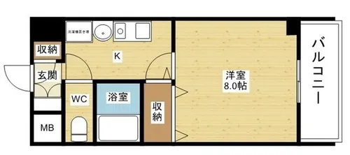 ハートリーフ鈴木【4階】の間取り