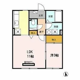 ブランコート ウィル【2階】の間取り