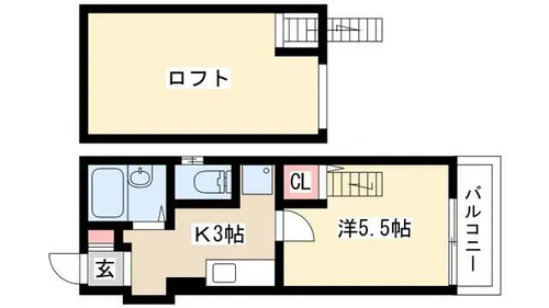 TKロイヤルコーポ【203号室】の間取り