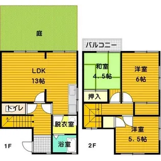 福岡県福岡市南区若久4丁目【テラスハウス】の間取り