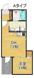 南大阪ミカーサ【1階】の間取り