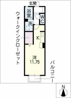 ラフィネ黒川【2階】の間取り