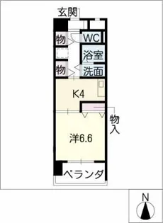 ラ ベルヴィ アン【6階】の間取り