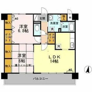 アモール喜多山【2階】の間取り