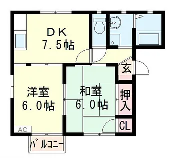 フォーレス・パンドゥ【202号室】の間取り