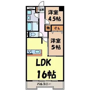 リーブル御器所【4階】の間取り