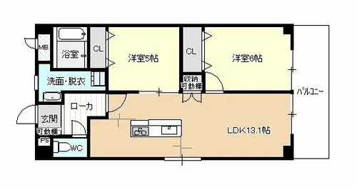 ロイヤル服部【3階】の間取り