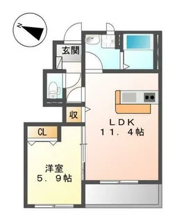 フォンターナ【1階】の間取り
