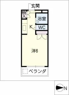 クオリシティ山手【1階】の間取り