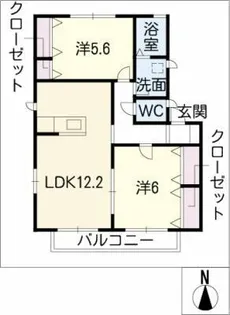 ベルリード・K【2階】の間取り