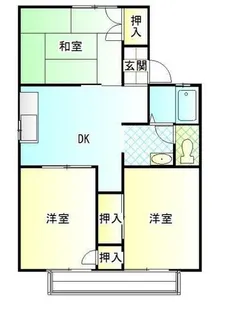 グリーンハイツ三木【205号室】の間取り