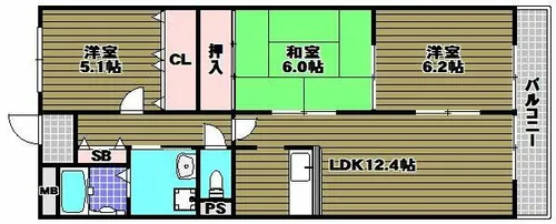グリーンヒルあかしあ【2階】の間取り