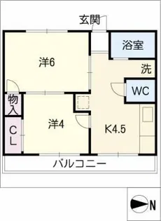 コーポまつみ【2階】の間取り