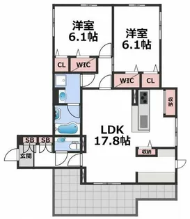 グラサ真田山【3階】の間取り