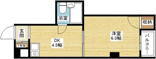 マンション常磐【1階】の間取り