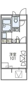 レオパレス西神【108号室】の間取り