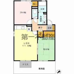 グランドソレイユ A棟【1階】の間取り